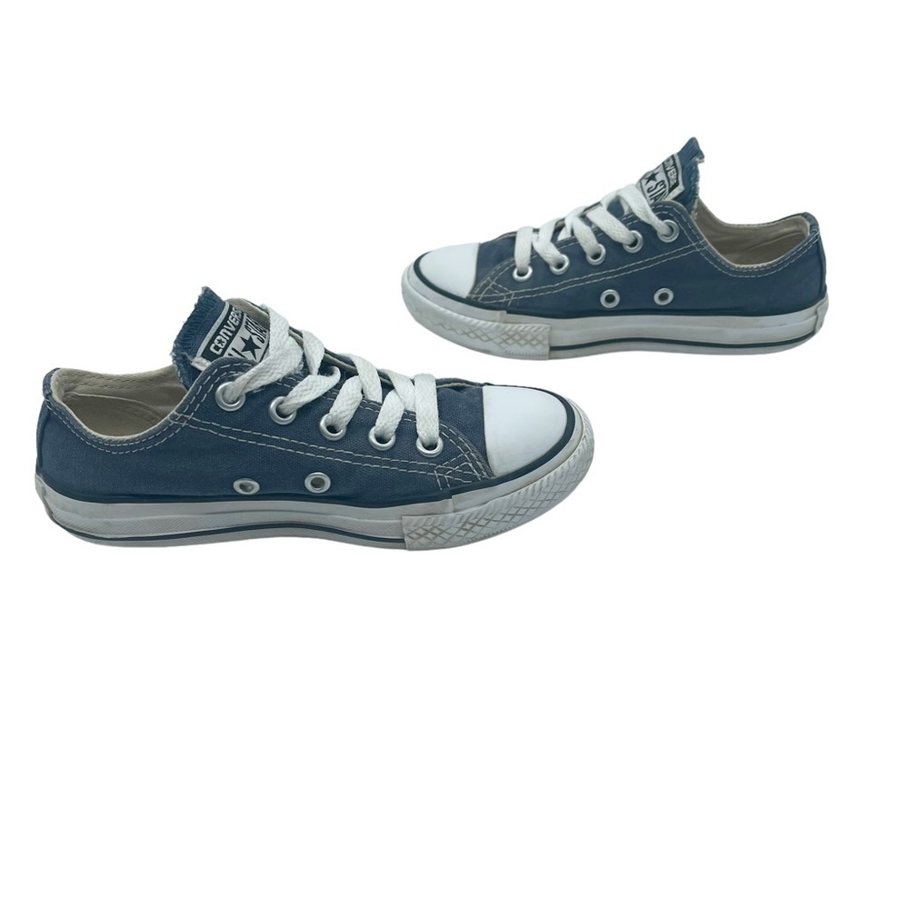Converse All Star Low Top Sneakers Size Youth 11 Navy Canvas Lace Up - Picture 3 of 15